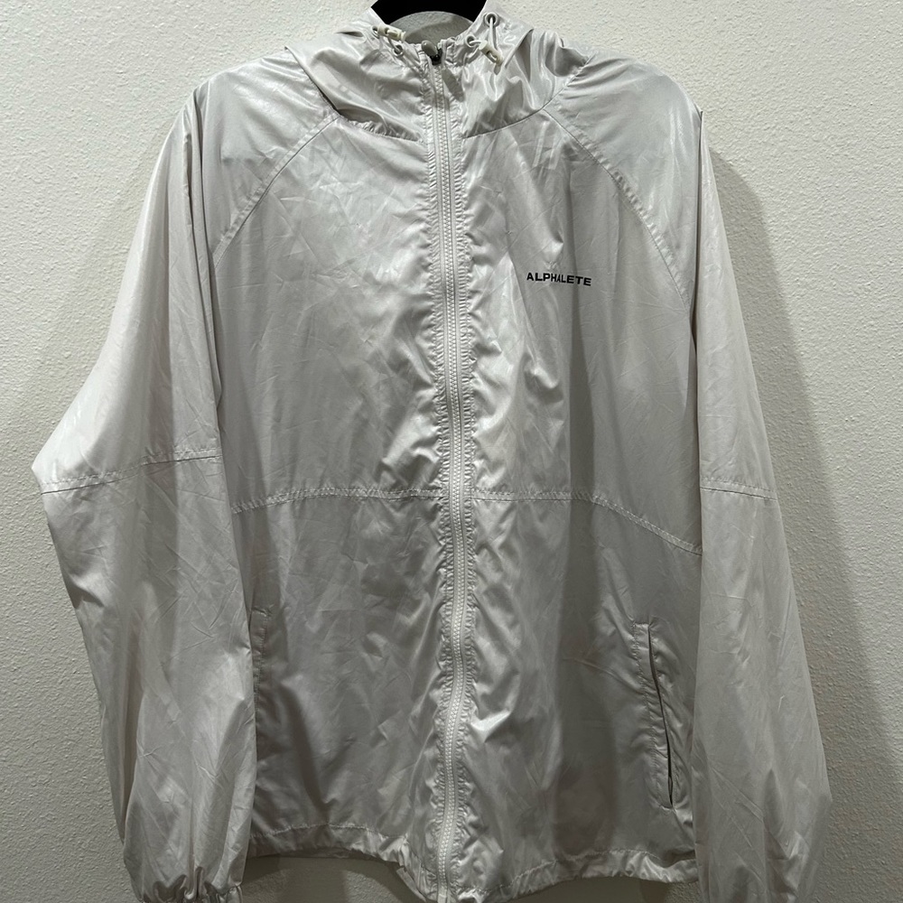 Alphalete Silver Windbreaker Jacket